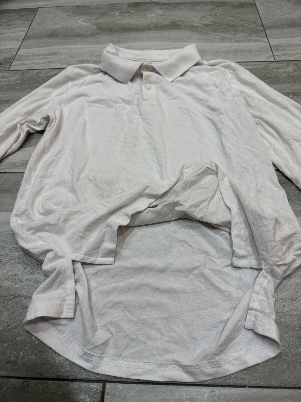 The Children's Place White Long-Sleeve Polo Shirt